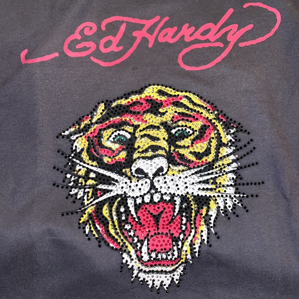 ed hardy Tiger rhinestone T-shirt - Picture 4 of 7